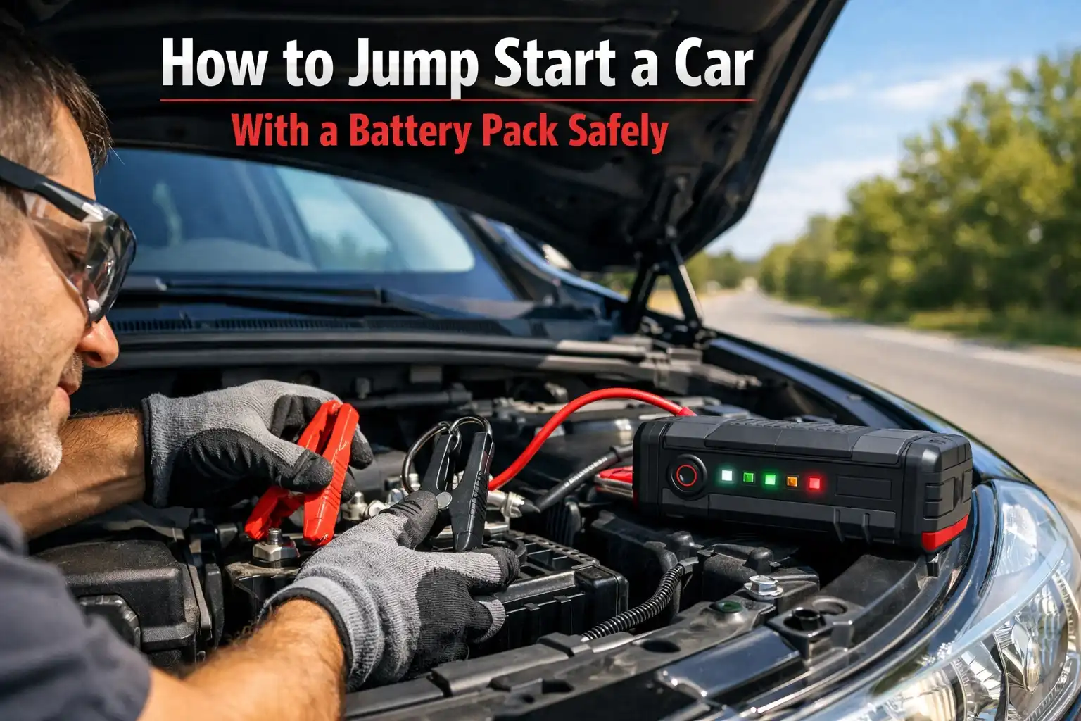 how to jump start a car with a battery pack