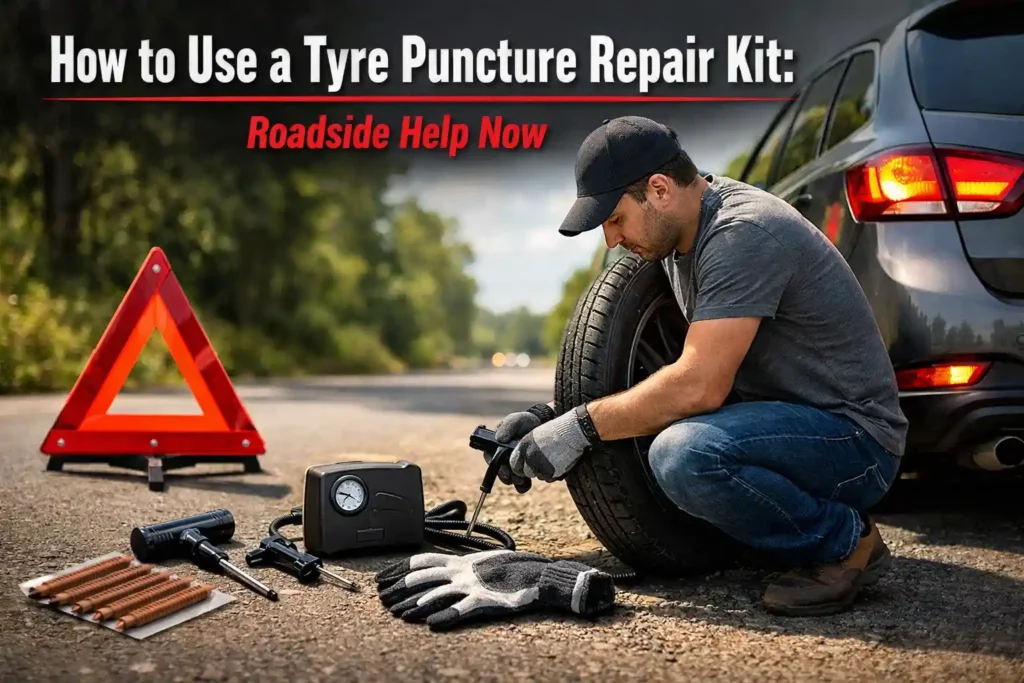 how to use tyre puncture repair kit