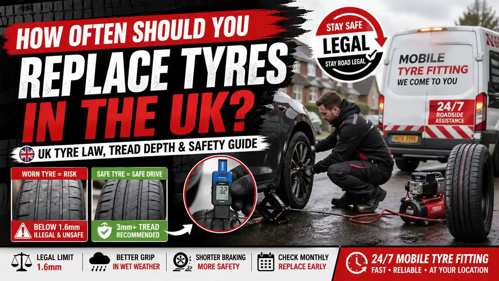 How Often Should You Legally Replace Tyres in the UK