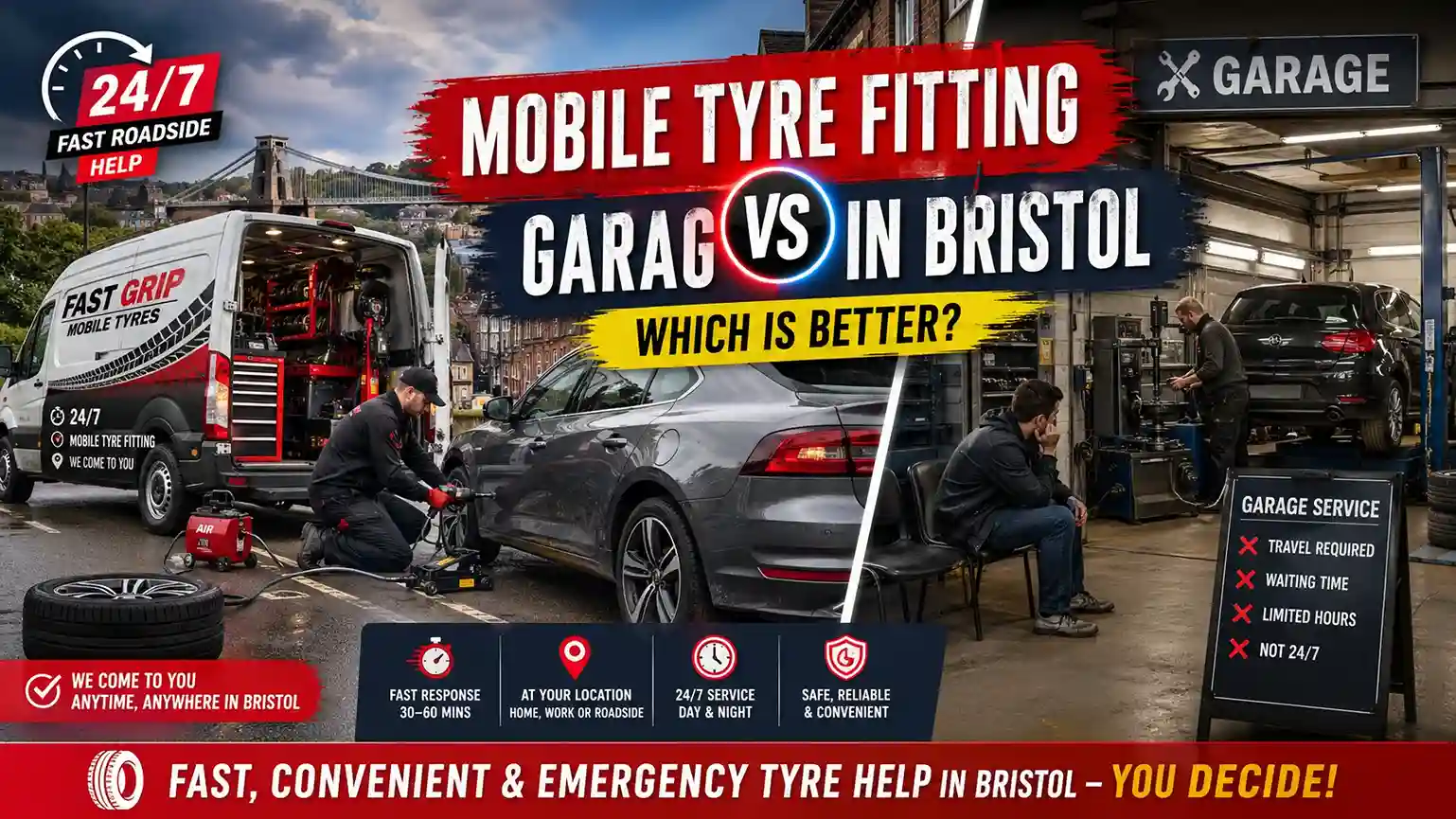 Mobile Tyre Fitting vs Garage in Bristol Which is Better